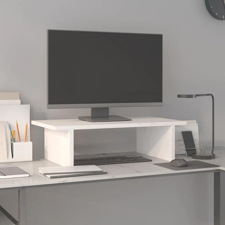 Vidaxx support pour moniteur 50x27x15 cm bois de pin massif blanc