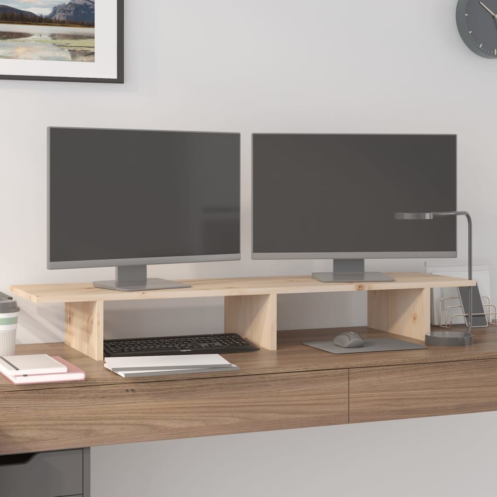 Vidaxxl support pour écran 100x27x15 cm bois de pin massif