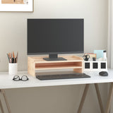 Vidaxxl support pour écran 50x24x16 cm bois de pin massif