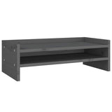 Vidaxx support pour moniteur 50x24x16 cm bois de pin massif gris
