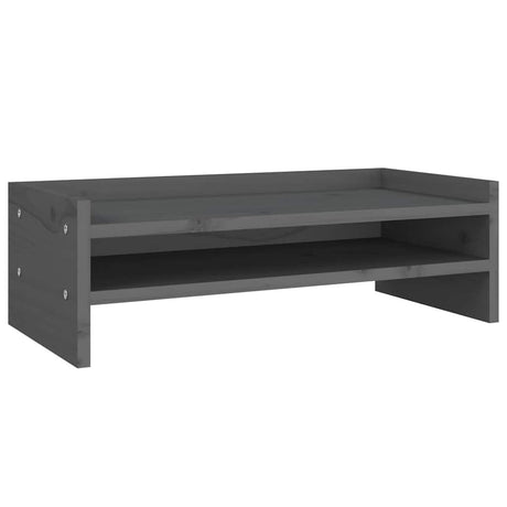 Vidaxx support pour moniteur 50x24x16 cm bois de pin massif gris