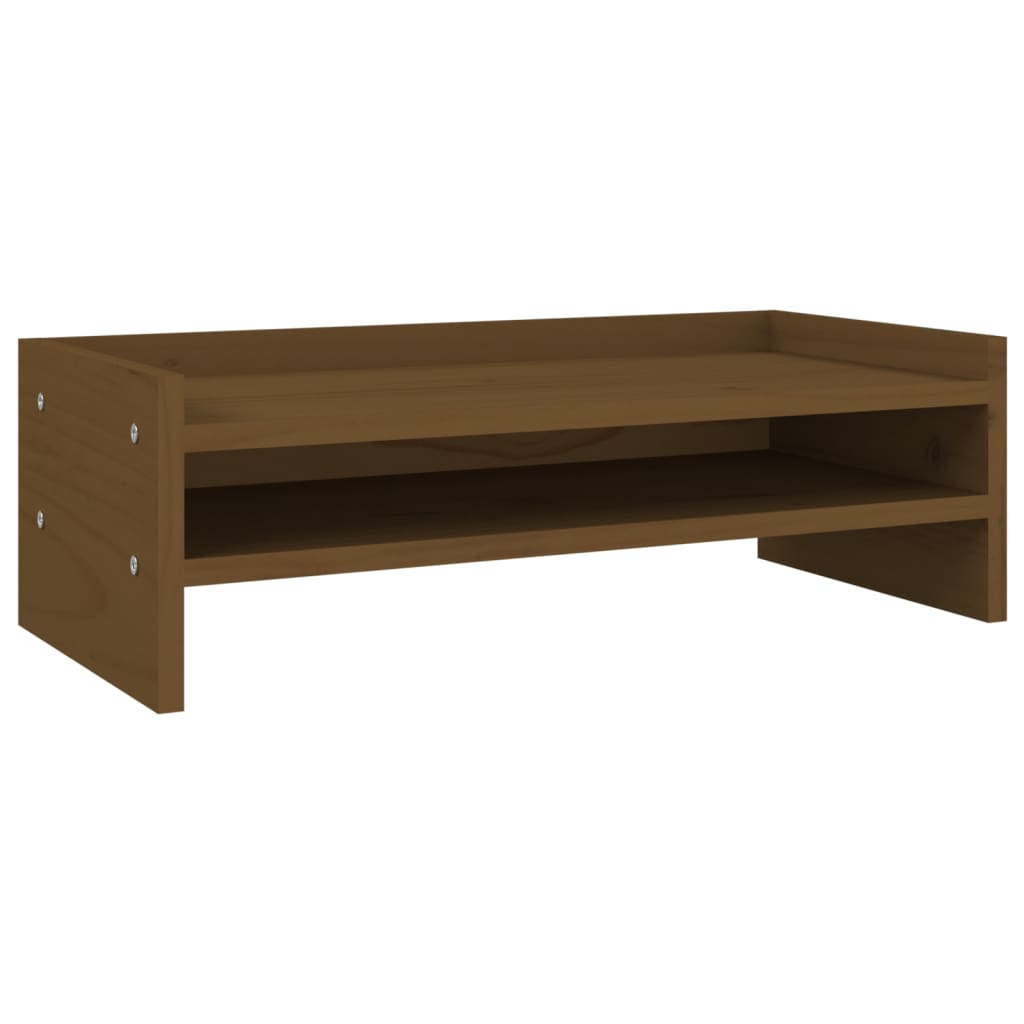 Vidaxx support pour moniteur 50x24x16 cm bois de pin massif marron miel