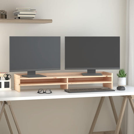 Vidaxxl support pour écran 100x24x16 cm bois de pin massif