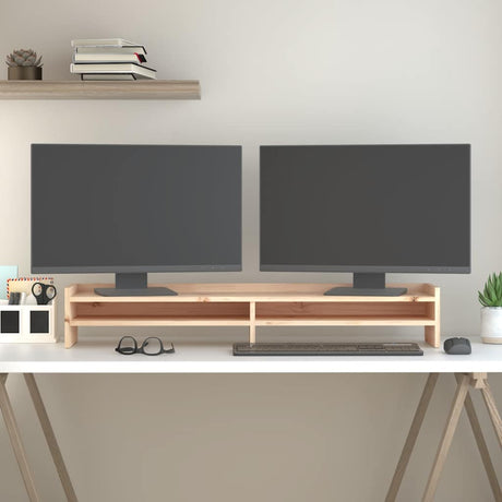 Vidaxxl support pour écran 100x24x16 cm bois de pin massif