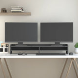 VidaXL support pour moniteur 100x24x16 cm bois de pin massif gris