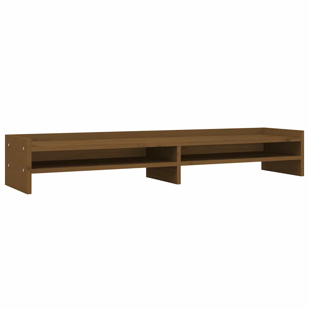 Vidaxxl support pour écran 100x24x16 cm pin massif marron miel