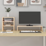 Vidaxxl support pour écran 81x20x30 cm bois de pin massif