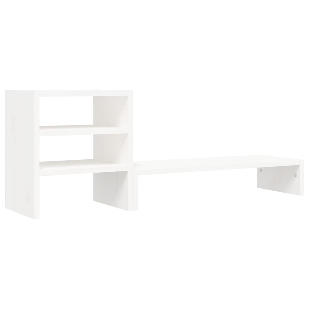 Vidaxx support pour moniteur 81x20x30 cm bois de pin massif blanc