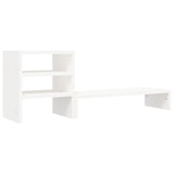 Vidaxx support pour moniteur 81x20x30 cm bois de pin massif blanc