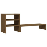 Vidaxxl support pour écran 81x20x30 cm pin massif marron miel