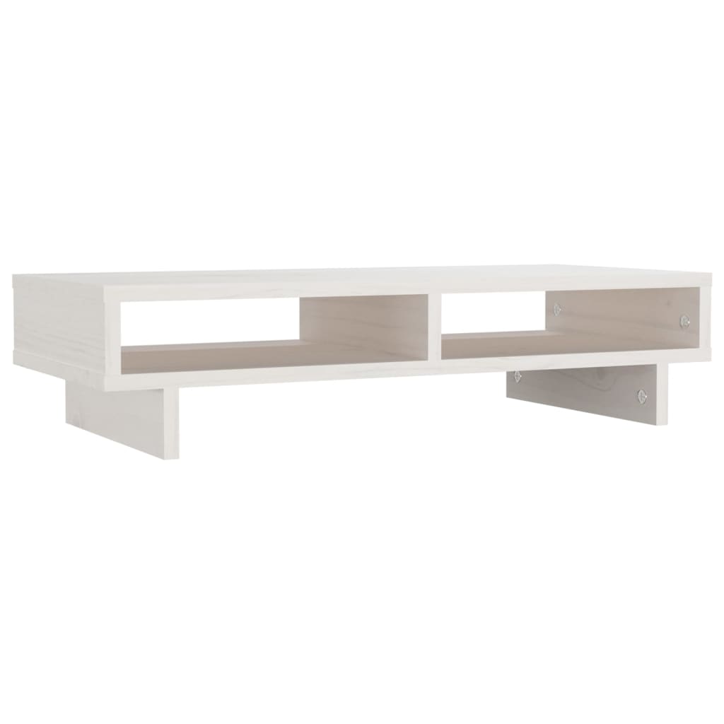 Vidaxx support pour moniteur 60x27x14 cm bois de pin massif blanc