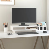 Vidaxx support pour moniteur 60x27x14 cm bois de pin massif blanc