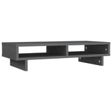 Vidaxxl support pour moniteur 60x27x14 cm bois de pin massif gris