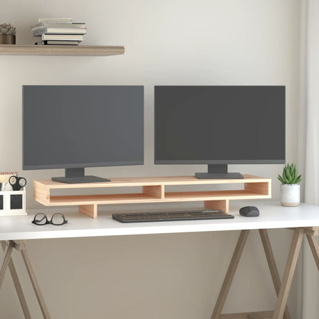 Vidaxxl support pour écran 100x27x14 cm bois de pin massif