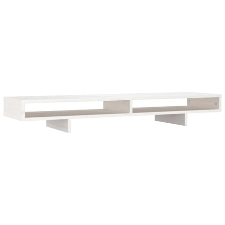 VidaXL support pour moniteur 100x27x14 cm bois de pin massif blanc