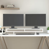 VidaXL support pour moniteur 100x27x14 cm bois de pin massif blanc