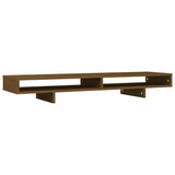 Vidaxxl support pour écran 100x27x14 cm pin massif marron miel