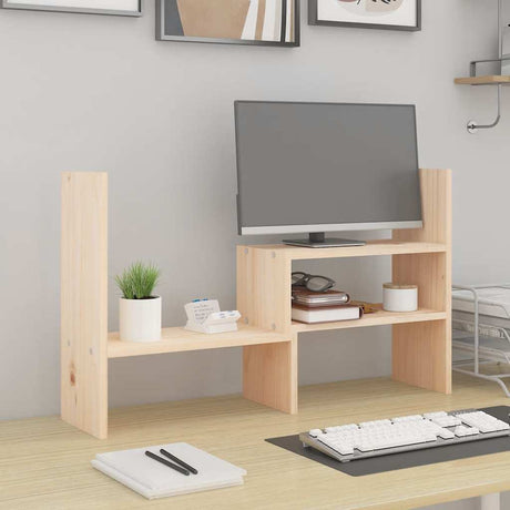 Support pour écran Vidaxxl (39-72)x17x43 cm en bois de pin massif