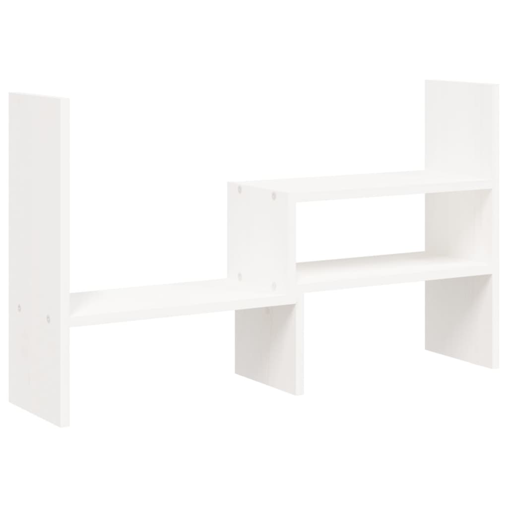 Vidaxl Monitor Stand (39-72) X17x43 cm Solid fyrretræ hvid