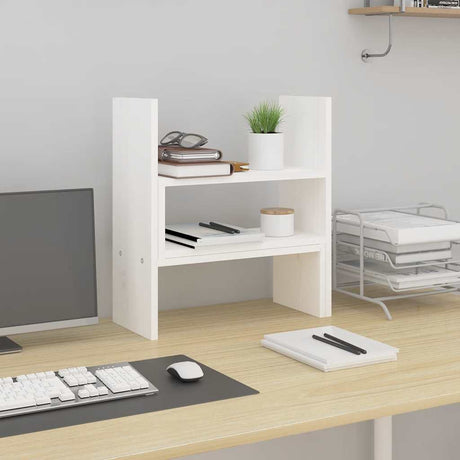 Vidaxx support pour moniteur (39-72)x17x43 cm bois de pin massif blanc