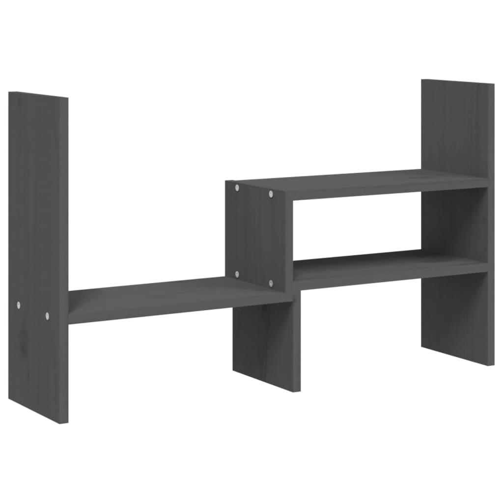 Vidaxxl support pour écran (39-72)x17x43 cm bois de pin massif gris