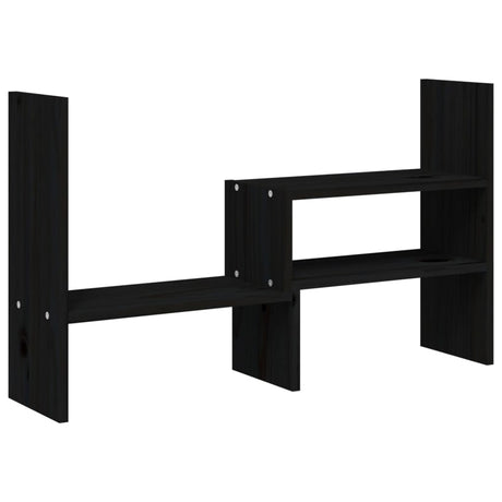 VidaXL support pour moniteur (39-72)x17x43 cm bois de pin massif noir