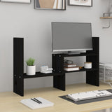 VidaXL support pour moniteur (39-72)x17x43 cm bois de pin massif noir