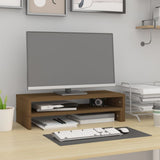 VidaXL Support pour moniteur (52-101)x22x14 cm pin brun miel