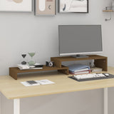 VidaXL Support pour moniteur (52-101)x22x14 cm pin brun miel
