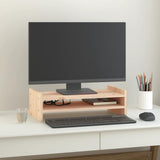 VidaXL Support pour moniteur 50x27x15 cm bois de pin massif