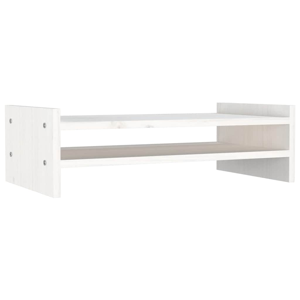 Vidaxx support pour moniteur 50x27x15 cm bois de pin massif blanc