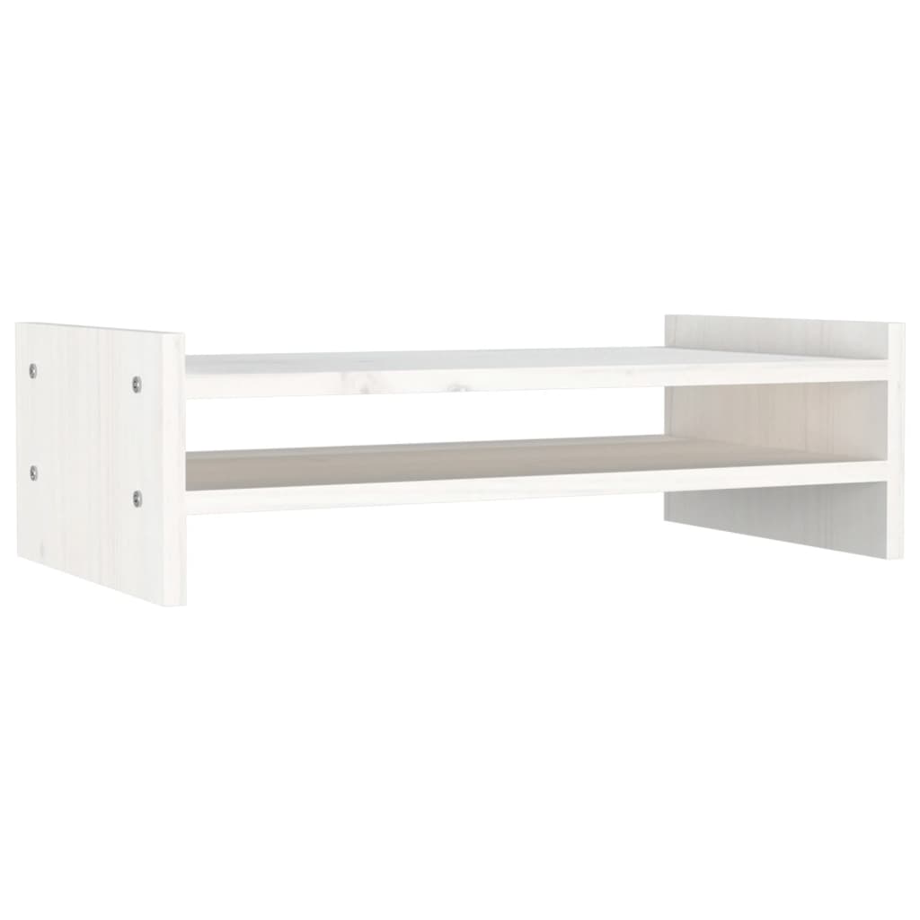 Le moniteur Vidaxl comprend 50x27x15 cm de pin solide blanc