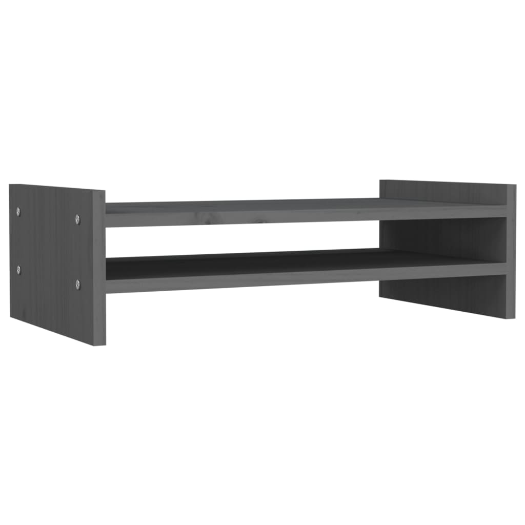 Vidaxx support pour moniteur 50x27x15 cm bois de pin massif gris