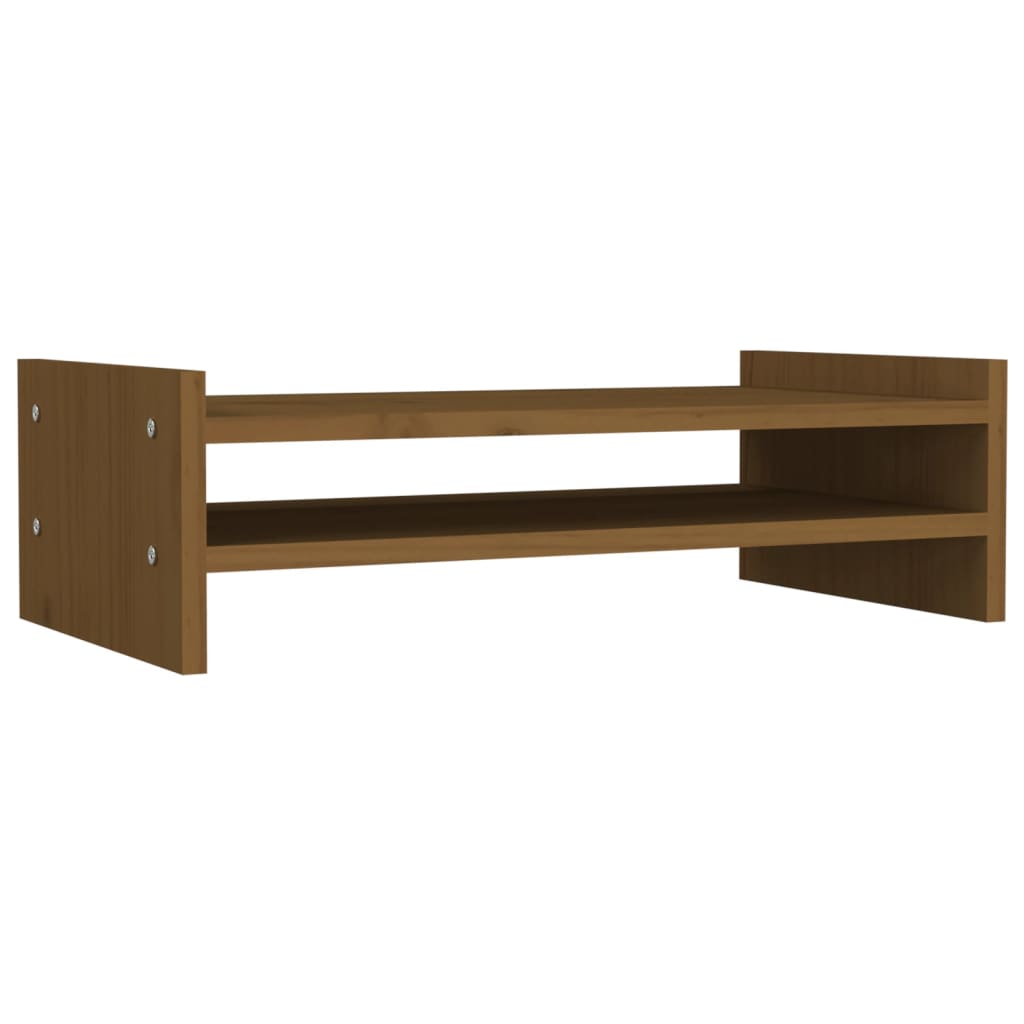 Vidaxxl support pour écran 50x27x15 cm pin massif marron miel