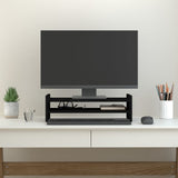 VidaXL support pour moniteur 50x27x15 cm bois de pin massif noir