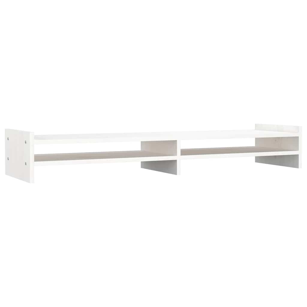 Vidaxx support pour moniteur 100x27x15 cm bois de pin massif blanc