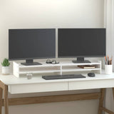 Vidaxx support pour moniteur 100x27x15 cm bois de pin massif blanc