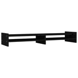 VidaXL Support pour moniteur 100x27x15 cm bois de pin massif noir