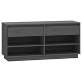 Vidaxx armoire à chaussures 110x34x52 cm bois de pin massif gris