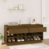 Vidaxx armoire à chaussures 110x34x52 cm bois de pin massif marron miel