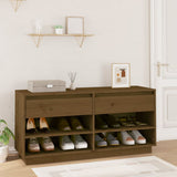 Vidaxx armoire à chaussures 110x34x52 cm bois de pin massif marron miel