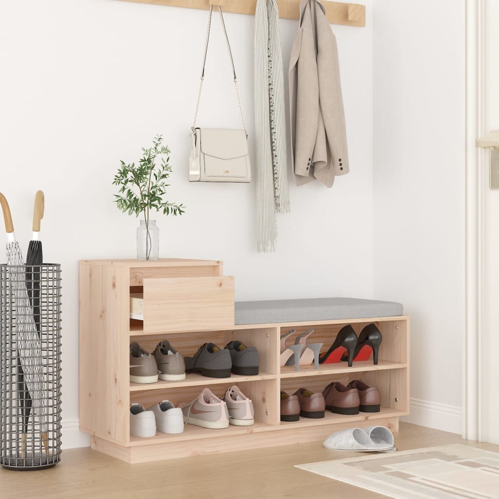 Vidaxx armoire à chaussures 110x34x61 cm bois de pin massif