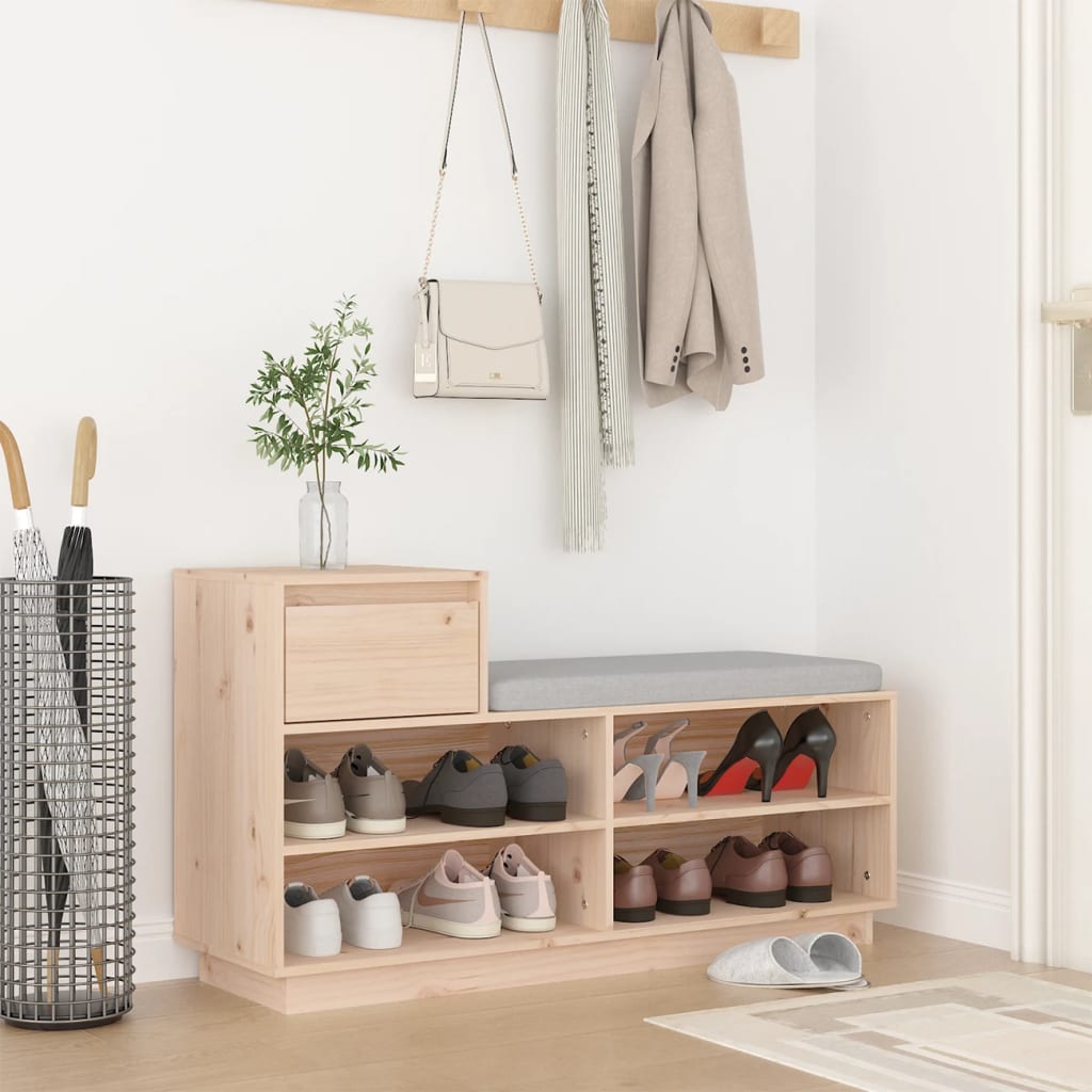 Vidaxx armoire à chaussures 110x34x61 cm bois de pin massif
