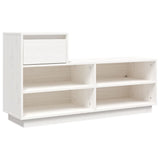 Vidaxx armoire à chaussures 110x34x61 cm bois de pin massif blanc