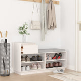 Vidaxx armoire à chaussures 110x34x61 cm bois de pin massif blanc