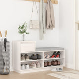 Vidaxx armoire à chaussures 110x34x61 cm bois de pin massif blanc