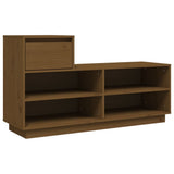 Vidaxx armoire à chaussures 110x34x61 cm bois de pin massif marron miel
