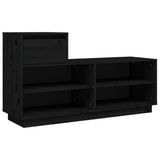 Vidaxx armoire à chaussures 110x34x61 cm bois de pin massif noir