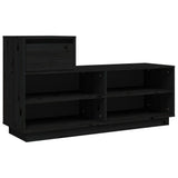 Vidaxl Shoe cabinet 110x34x61 cm Solid pine pine black