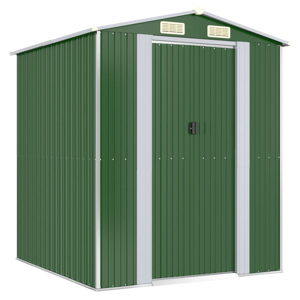 Vidaxl Garden Shed 192x191x223 cm galvanisert stålgrønn